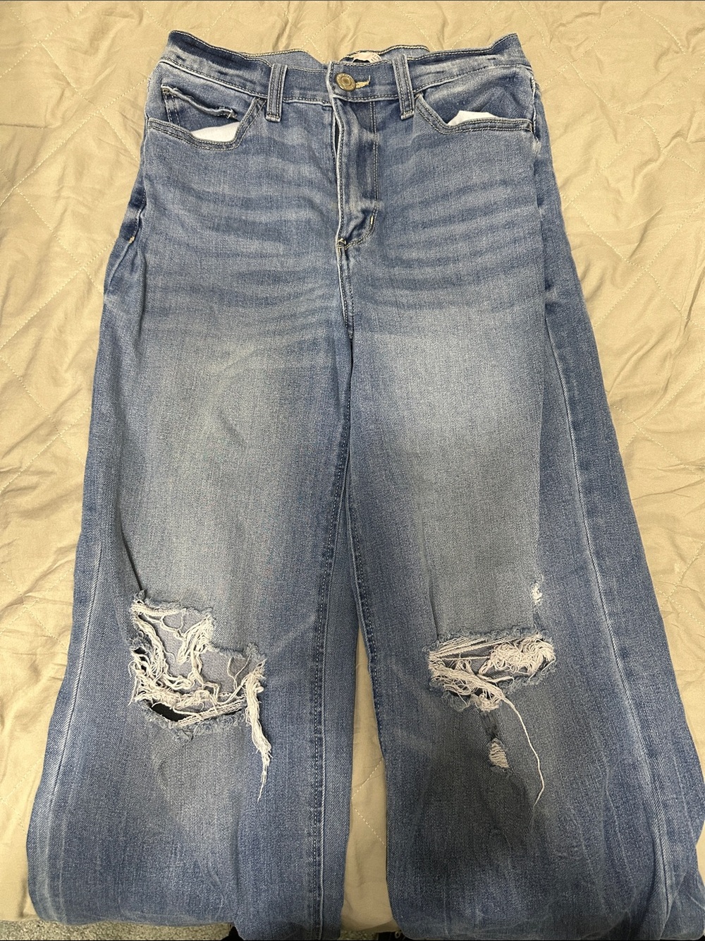 Juniors SO High-Rise Distressed Jeans - Light Blue